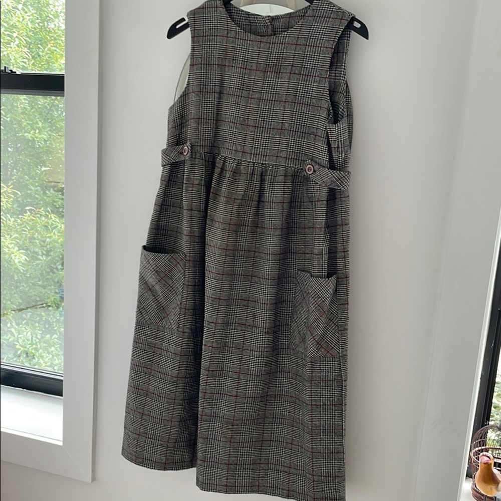 Stylish Plaid women’s  Dress wool Vintage Y2K made in USA